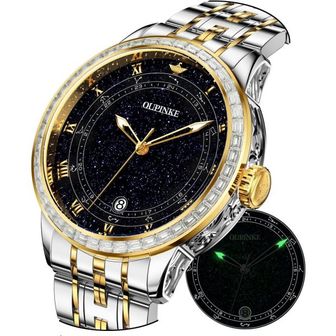  일본 남자 불가리 시계 1818428 OUPINKE Mens 워치 Diamond Luxury Automatic Starry Sky Japan