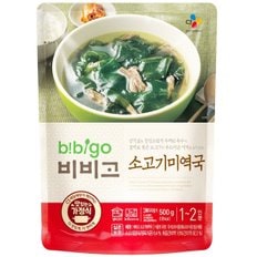 CJ 비비고 소고기 미역국 500g x 6팩