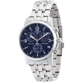 일본 티쏘 메탈 시계 Tissot PRC200 크로노그래프 Blue Mens T17158642 Wrist워치 Dial Color 워