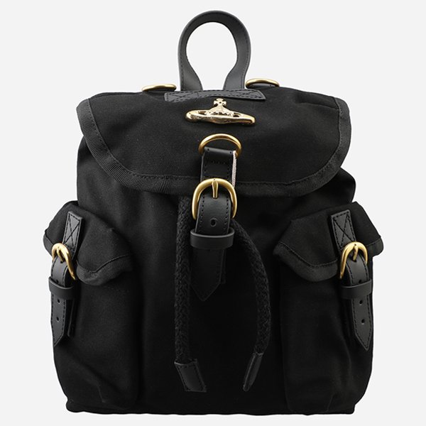 [시흥점] [비비안 웨스트우드]5F 4A03000AU W01CJ N401 하이랜드 스몰 백팩 골드 블랙