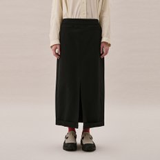 CUFF MAXI SKIRT_BLACK