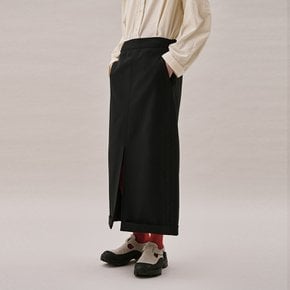 CUFF MAXI SKIRT_BLACK