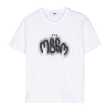 MSGM [해외배송] 엠에스지엠 주니어 반팔티셔츠 F4MSJBTH097 001 BIANCO