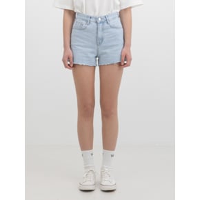 W62 CUTTING DENIM SHORTS_LIGHT BLUE