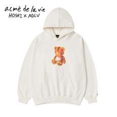 HOSHI X ADLV TIGER FIGURE HOODIE 호시X아크메드라비 타이거피규어 후드 크림