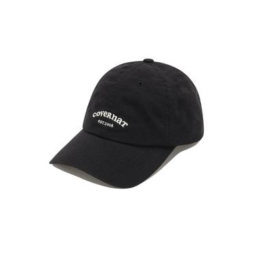 커버낫 [스탠다드 핏] 클로버하트 아치 쿠퍼 로고 볼캡 블랙(CO2506CA71BK)