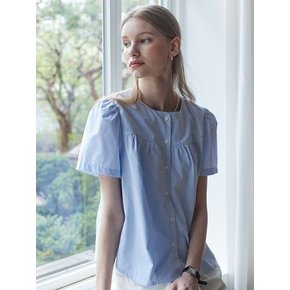 Julia Shirring Blouse - Sky Blue