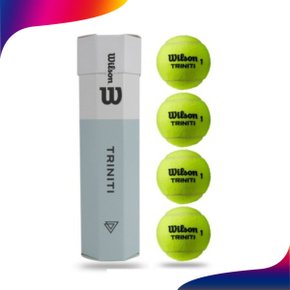 윌슨 테니스 공 트리니티 볼 4개입 6.6cm 펠트 WRT115200 친환경 시합구 정품판매