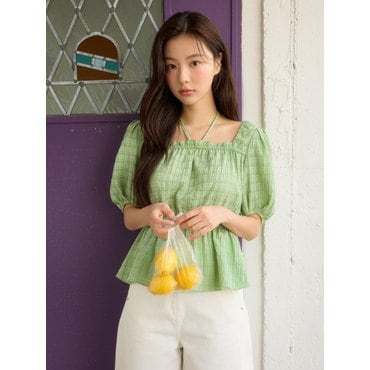 올리브데올리브 [On-line exclusive] 볼륨소매 스퀘어넥 블라우스 OH5MB561