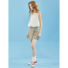 Wrap Skirt Short Pants KhakiBeige