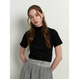 카인더베이비 warmer turtleneck top - black