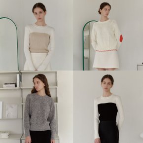 [YUPPE  간절기 KNIT WEAR] LINE GOLGI KNIT + VEST KNIT ITEMS