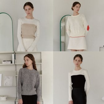 YUPPE [YUPPE  간절기 KNIT WEAR] LINE GOLGI KNIT + VEST KNIT ITEMS