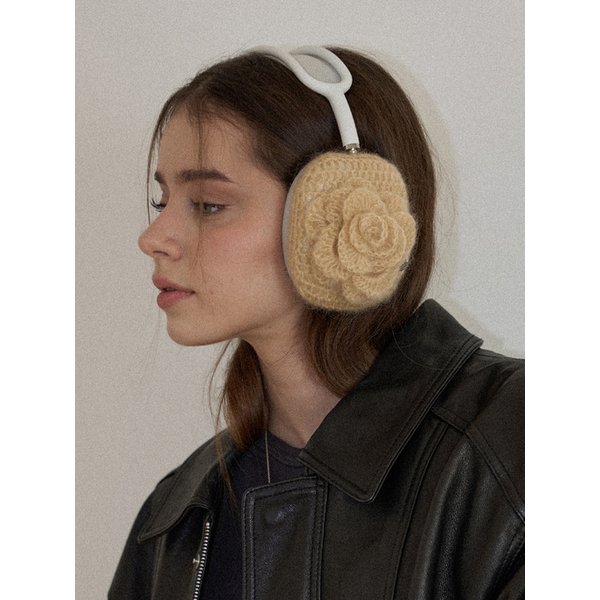 Camellia Handmade Crochet Mohair Knit AirPod Cover Case _ 4Colors