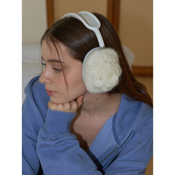 Camellia Handmade Crochet Mohair Knit AirPod Cover Case _ 4Colors