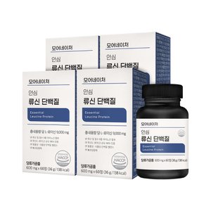 모어네이처 안심 류신 단백질 타블렛 고함량 L 로이신 아미노산 4박스