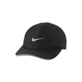 나이키 드라이핏 에어로빌 페더라이트 퍼포레이티드 러닝 캡 블랙 Nike Dri-Fit AeroBill Feathe