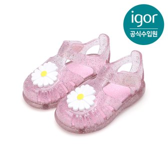 트래드후스 [IGOR] 이고르 토비 글로스 플라워 젤리슈즈 핑크 키즈샌들 여름샌들 유아샌들 아동샌들