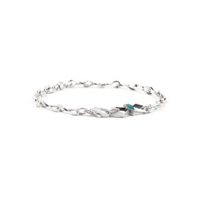 SILVER ORIENTAL CHRYSOPRASE GEMSTONE BRACELET