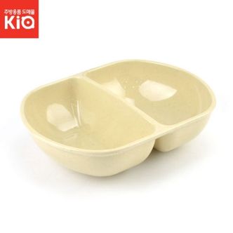 오너클랜 멜라민KJ 짬짜면기 흰색 중화요리 그릇 반반접시