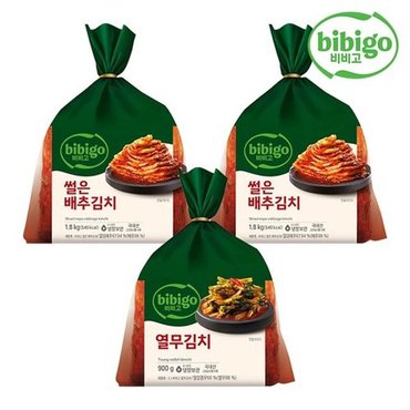 CJ제일제당 비비고 썰은배추김치1.8KG 2개 +열무김치900G