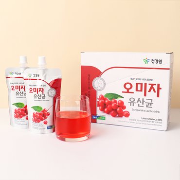 자연초 오미자즙 1000ml (100ml x 10팩) 오미자 주스 즙 오미자음료 오미자차