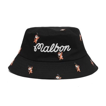  말본 타이거 버킷 올오버 프린트 버킷햇 블랙 MALBON Tiger Buckets All Over Print Bucket Hat