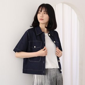 린넨 스티치 반팔 자켓 NJK101