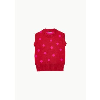 샵아모멘토 몰리고다드 24FW MOLLY GODDARD RUBY VEST IN RED/PINK