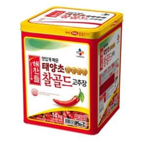 CJ제일제당 해찬들 맛있게 매운 태양초 찰골드 고추장 14kg 1개