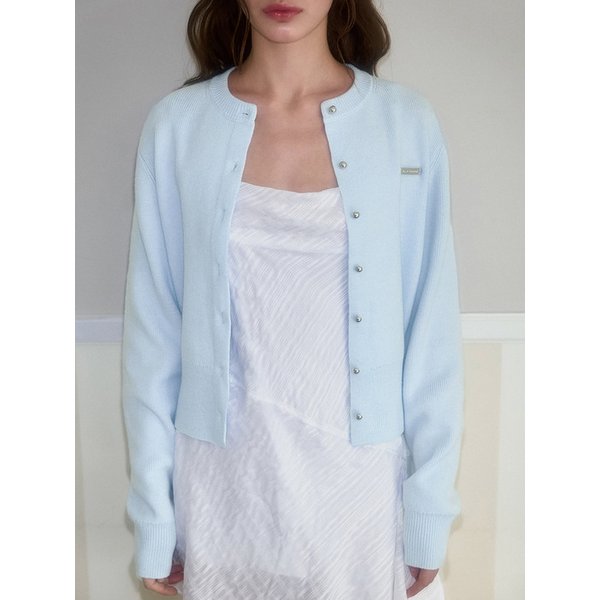 Nickel Round Cardigan [Sky Blue]