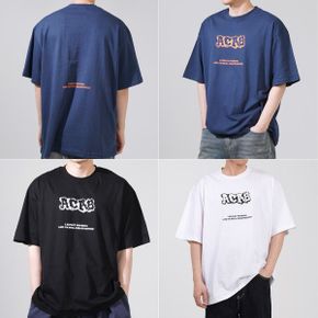 남자반팔 ACAB 앞뒤 레터링 오버핏 반팔티셔츠 데일리 남성 박스 여름 반팔티 .._P391636235