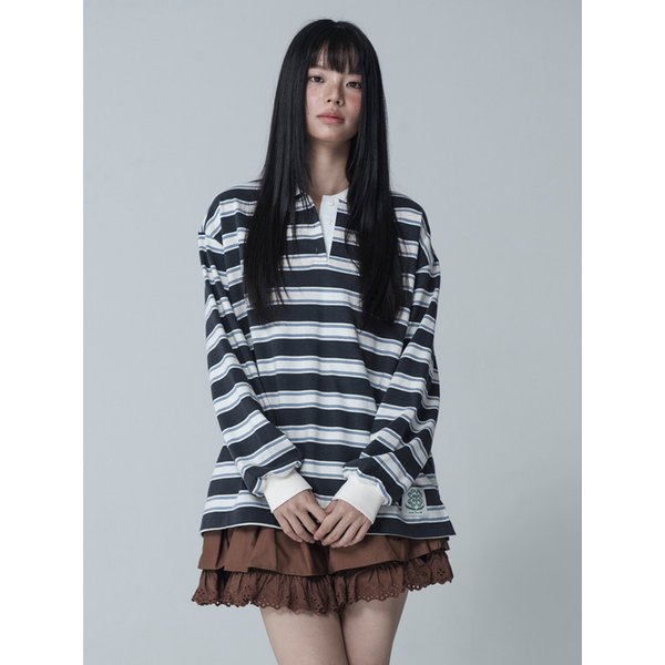 [리퍼브]RUGBY COLLAR TSHIRT_NAVY BLUE