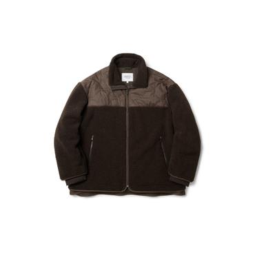 브롬톤 [브롬톤런던][P233UPD220]퀄팅 블록 플리스 집업 QUILTED BLOCK FULL ZIP FLEECE - BROWN