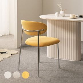 안즈 패브릭 크롬 디자인 식탁의자 4개세트_E93