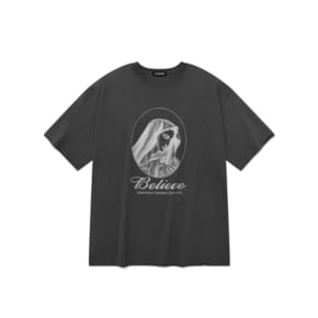 SP BEILEVE MARY T SHIRTS-CHARCOAL