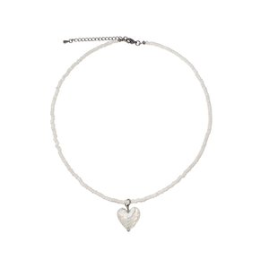 White Love Pearl Beads Necklace