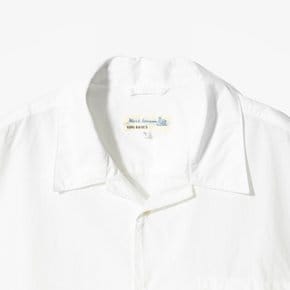 MERZ B.SCHWANEN 메르츠 비 슈바넨 화이트 볼링 셔츠 COTTON POPLIN BOWLING SHIRT WHITE