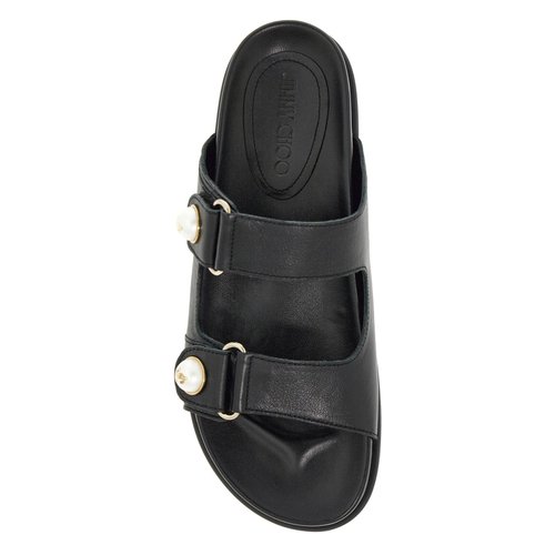 24FW 지미 추 페이스 슬라이드 FAYENCE SANDAL SQM BLCK