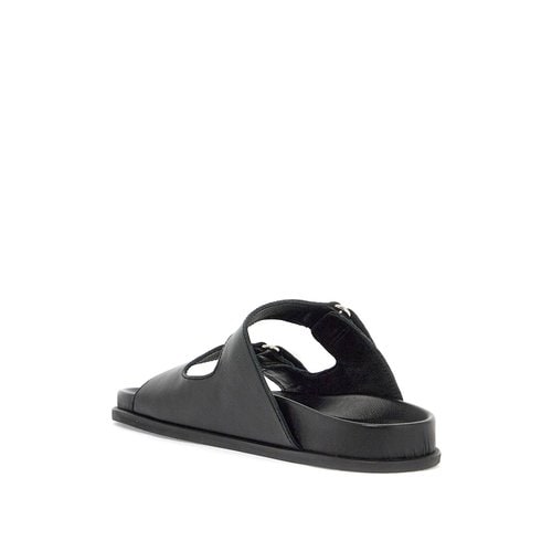 24FW 지미 추 페이스 슬라이드 FAYENCE SANDAL SQM BLCK