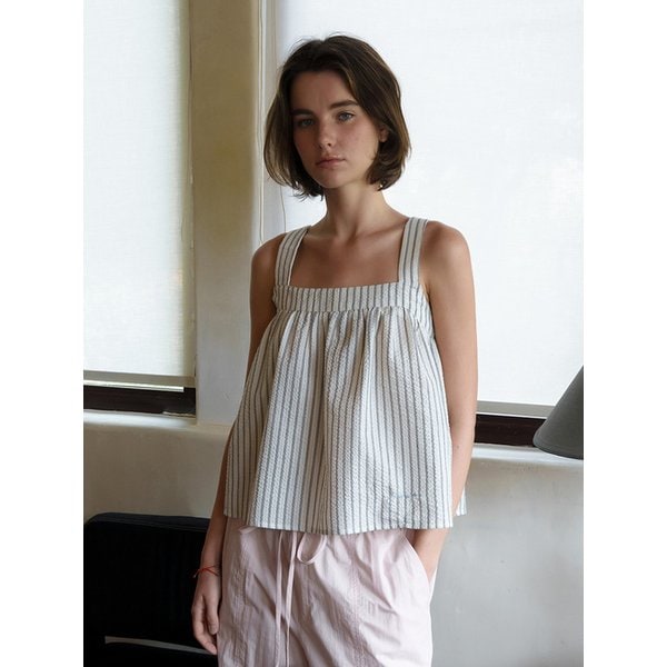 FLOWY STRIPED BLOUSE [IVORY] / 2COLOR