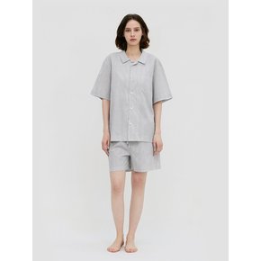 Stay Stripe Pajamas Short Pants - Gentle Black