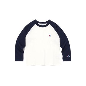 챔피온긴팔티 JQS CKTS-3FK04-N2 [ASIA][KIDS] C로고 나그랑 긴팔티셔츠 (NORMAL NAVY)