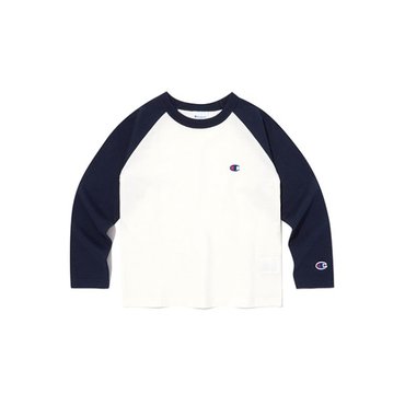  챔피온긴팔티 JQS CKTS-3FK04-N2 [ASIA][KIDS] C로고 나그랑 긴팔티셔츠 (NORMAL NAVY)