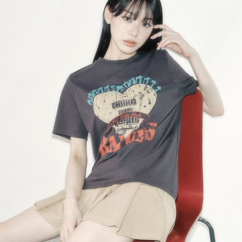 레이브 Heart Ravers Graphic T-Shirt VW5ME602_2color