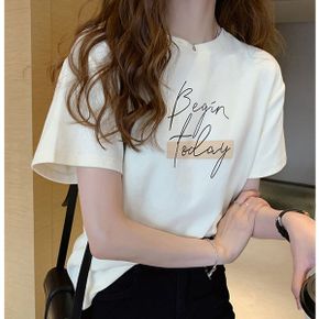 비긴투데이레터링티셔츠_P343077241