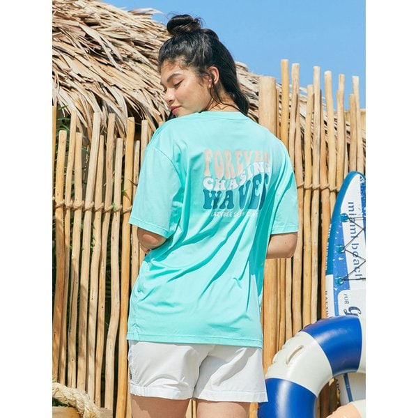 쿨링 라이트 루즈핏 반팔 여성 래쉬가드 민트