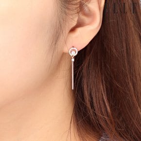 14K 큐빅 언발란스 귀걸이 EL14EE018