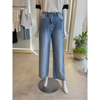 더아이잗 [여주점] [더 아이잗] 여성 워싱 라인 와이드 데님 팬츠 (IS3M8SL721)