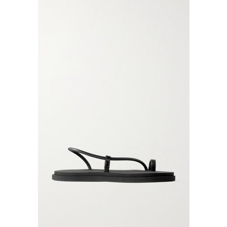 EMME PARSONS 바리 풀 가죽 슬라이더 블랙